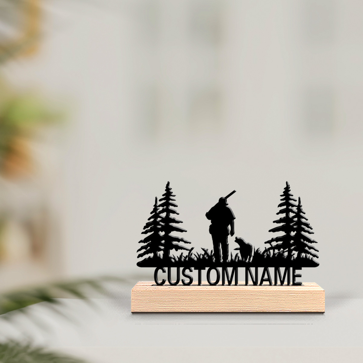 Hunting Outdoor Christmas Decorations - 1 pièce, statue en métal personnalisée