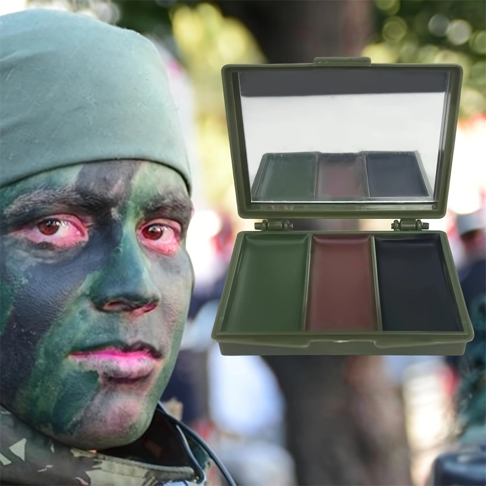 Camo Face Paint - Kit de peinture faciale camouflage tricolore