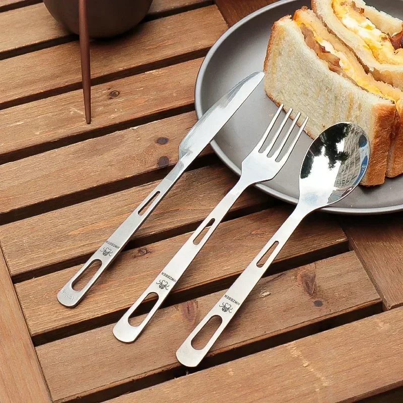 Outdoor Hunting Kitchen - HWZBBEN-Ensemble de couteaux à fourchette et