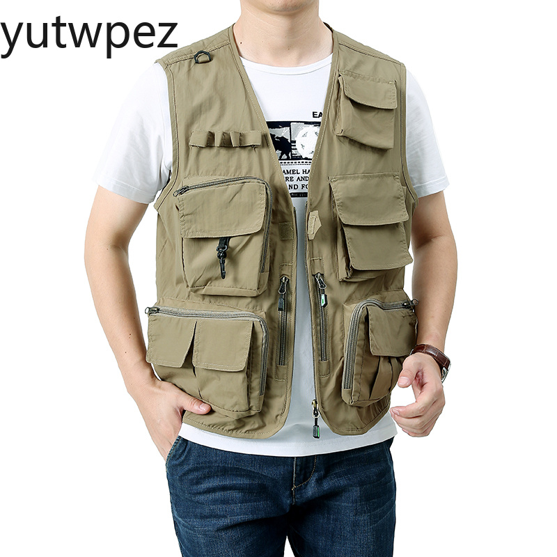 Safari Outdoor Hunting Jackets - Veste sans manches pour homme, légère,