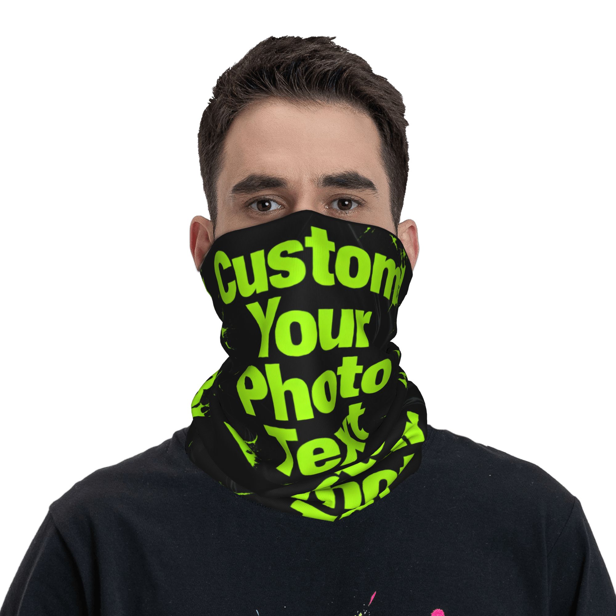 Hunting Outdoor Logos - Cache-cou Bandana Personnalisé avec Votre Photo,