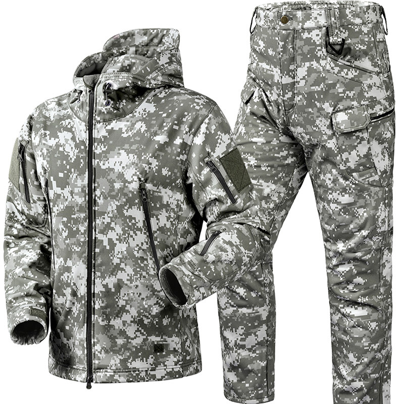 Safari Outdoor Hunting Jackets - Combinaison camouflage épaisse pour hommes, ensemble