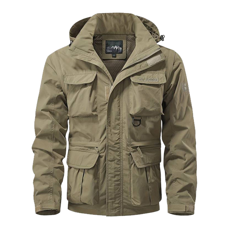 Safari Outdoor Hunting Jackets - Veste à capuche coupe-vent à manches