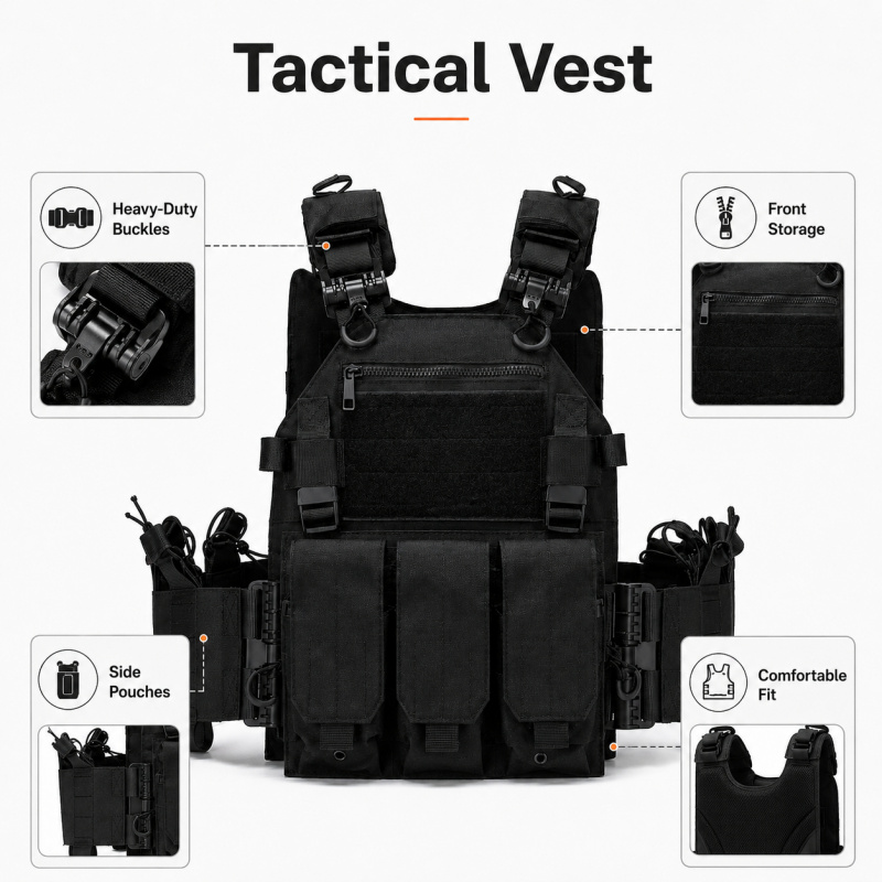 Gilet tactique en polyester av - Outdoor Hunting Magazines avis et prix
