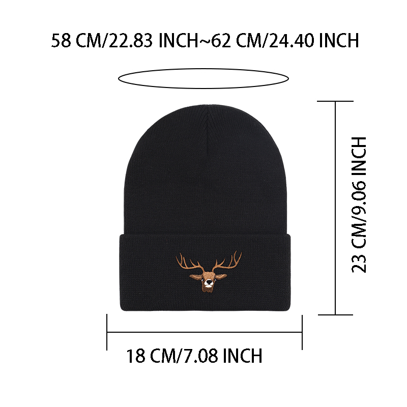 Chapeau en tricot brodé tête d - Hunting Outdoor Christmas Decorations avis et prix