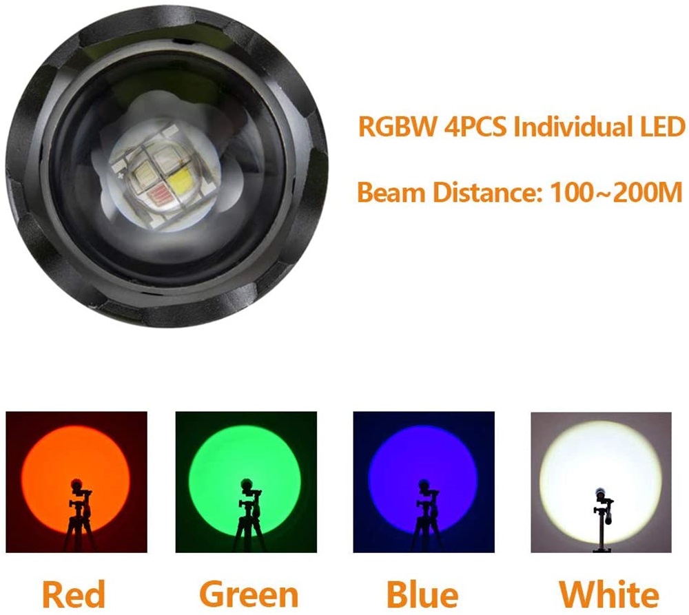 Lampe torche LED Zoom 4 couleu - Outdoor Hunting Photography avis et prix