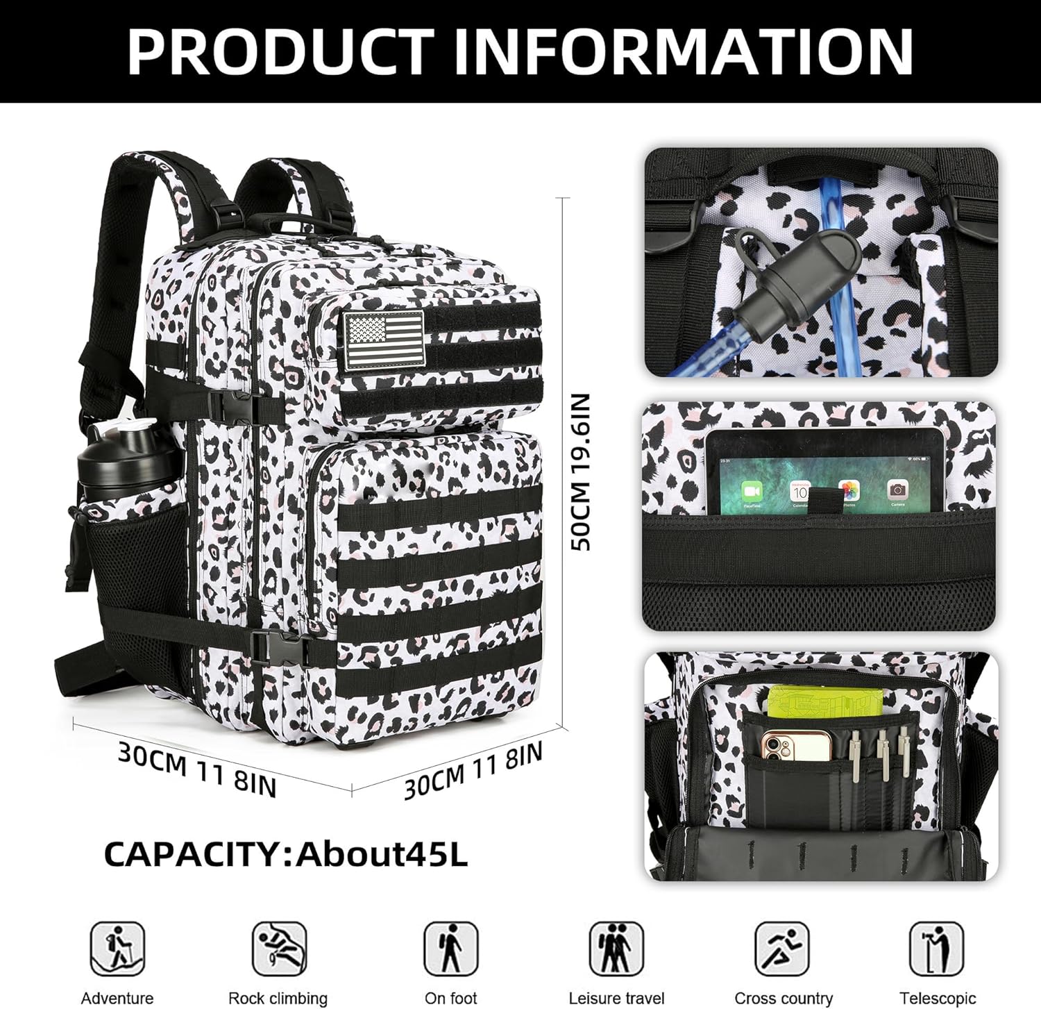 Grand sac à dos de randonnée é - Outdoor Hunting Packs avis et prix